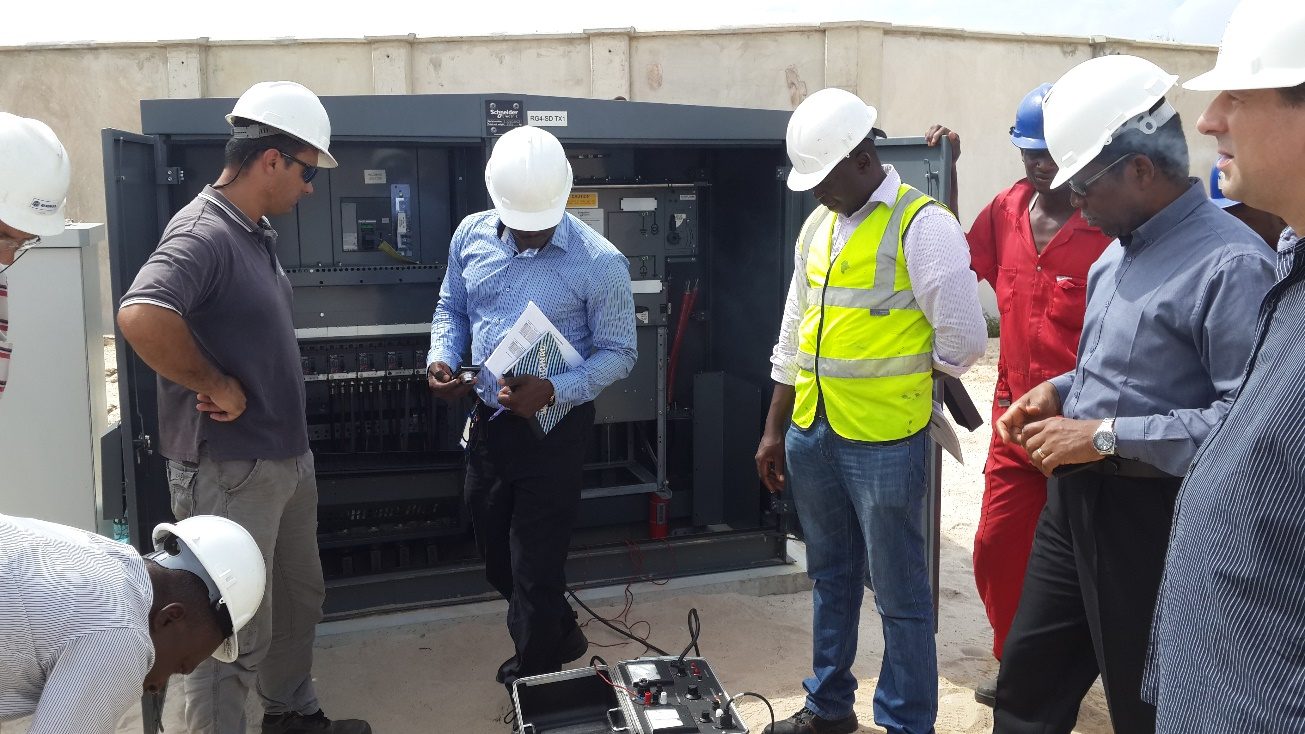 Caxten engineers on site during a medium-voltage substation installation