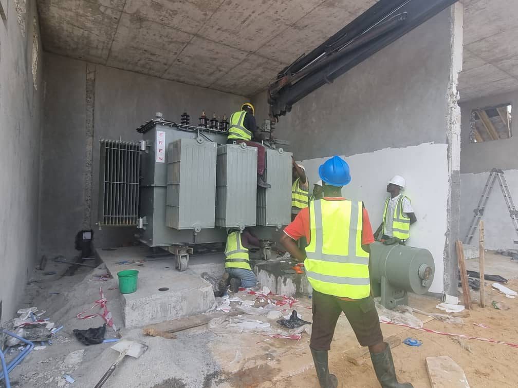 Caxten technician carrying out on-site electrical installation work